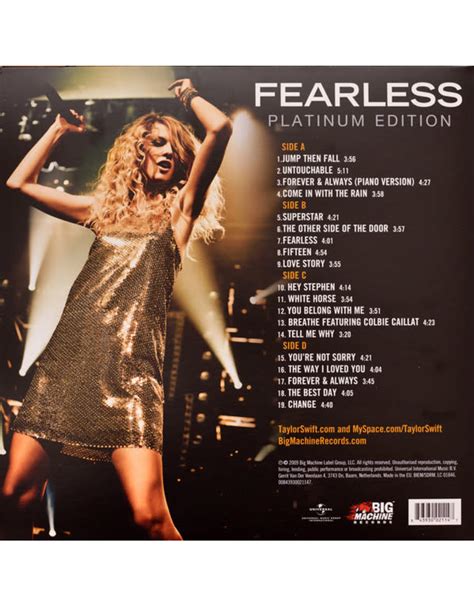 Fearless cd songs - 11 Feb 2021 ... Official lyric video for “Love Story” (Taylor's Version) – off her upcoming Fearless (Taylor's Version) album. Pre-order the album here: ...